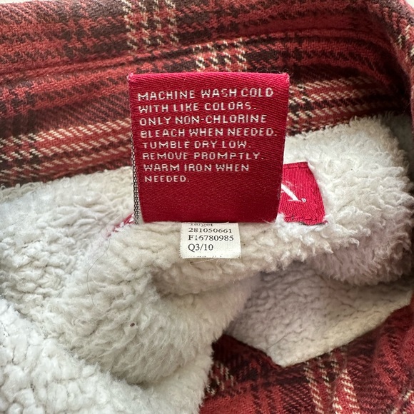 Merona Men’s Fleece Lined Flannel Jacket Size Small - Picture 3 of 7